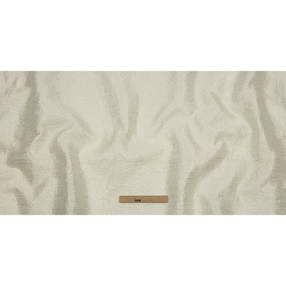 Metallic Ivory Crosshatched Lines Luxury Brocade Full