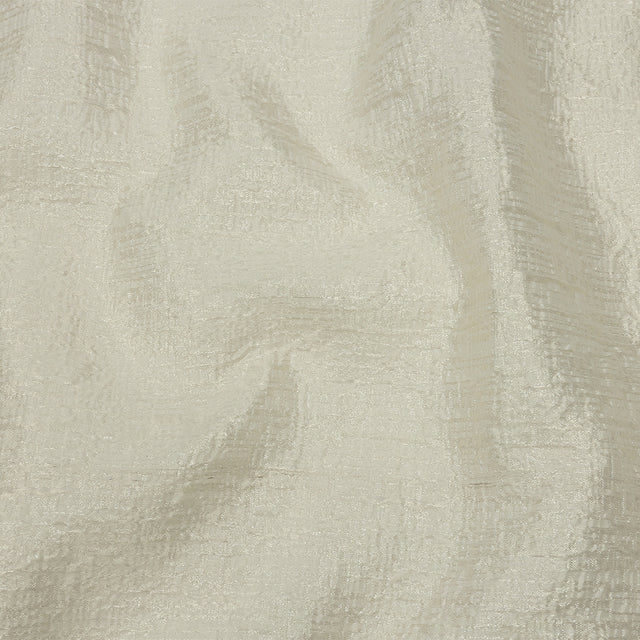 Metallic Ivory Crosshatched Lines Luxury Brocade