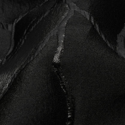 Metallic Black Abstract Luxury Burnout Brocade
