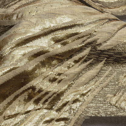 Metallic Burnout Brocade - Gold and Beige Firework Florals