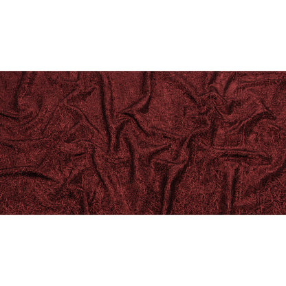 Astrolabe Metallic Dark Red Crinkled Luxury Brocade with Black Backing