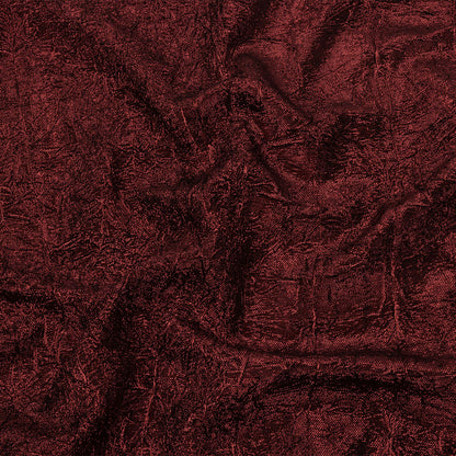 Astrolabe Metallic Dark Red Crinkled Luxury Brocade with Black Backing