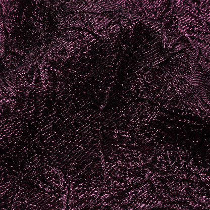Astrolabe Metallic Dark Magenta Crinkled Luxury Brocade with Black Backing