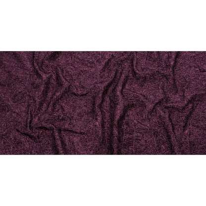 Astrolabe Metallic Dark Magenta Crinkled Luxury Brocade with Black Backing