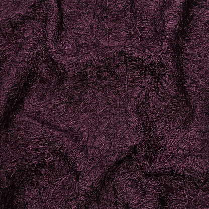 Astrolabe Metallic Dark Magenta Crinkled Luxury Brocade with Black Backing