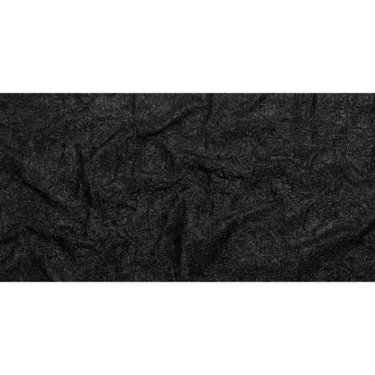 Astrolabe Metallic Black Crinkled Luxury Brocade with Black Backing
