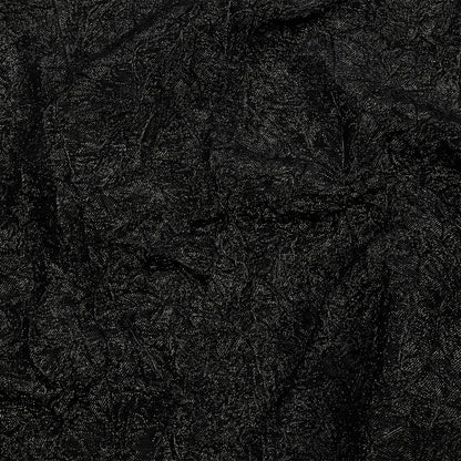 Astrolabe Metallic Black Crinkled Luxury Brocade with Black Backing