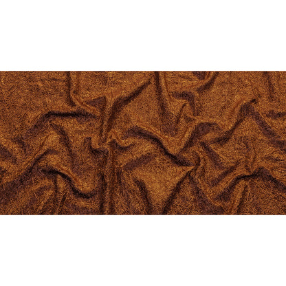 Astrolabe Metallic Orange Crinkled Luxury Brocade with Black Backing