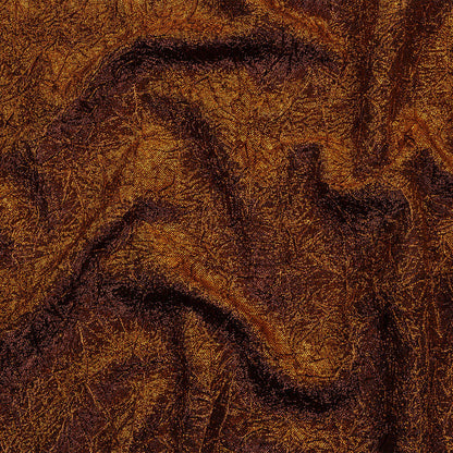 Astrolabe Metallic Orange Crinkled Luxury Brocade with Black Backing