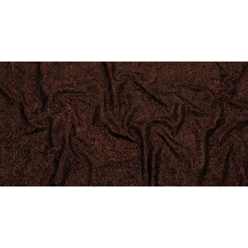 Astrolabe Metallic Dark Copper Crinkled Luxury Brocade with Black Backing