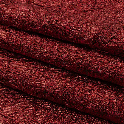 Astrolabe Metallic Red Crinkled Luxury Brocade with Black Backing