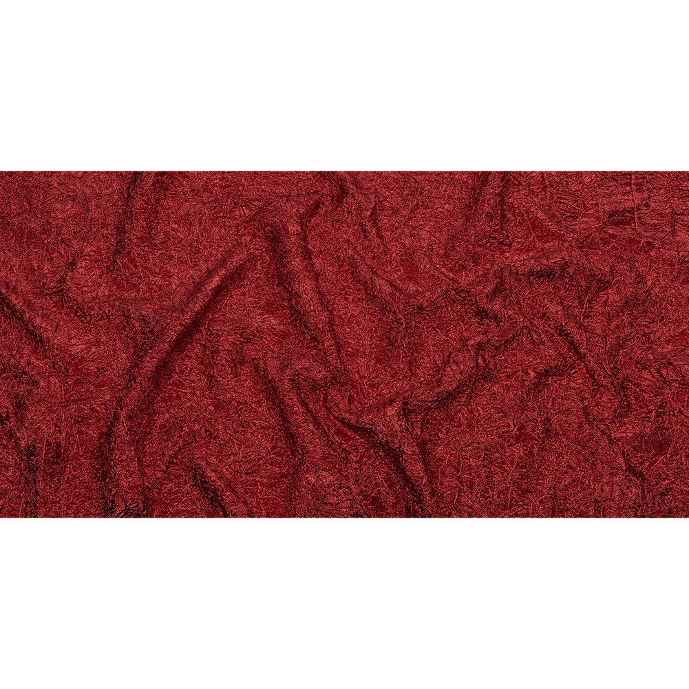 Astrolabe Metallic Red Crinkled Luxury Brocade with Black Backing - Full