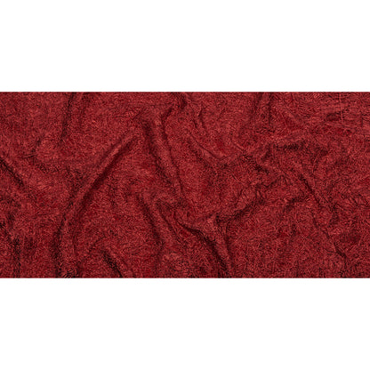 Astrolabe Metallic Red Crinkled Luxury Brocade with Black Backing