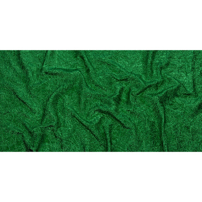 Astrolabe Metallic Kelly Green Crinkled Luxury Brocade with Black Backing