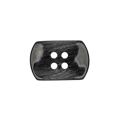 Italian Smoky Iridescent Rectangular 4-Hole Plastic Button - 36L/23mm