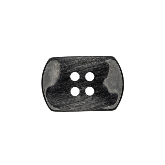 Italian Smoky Iridescent Rectangular 4-Hole Plastic Button - 36L/23mm