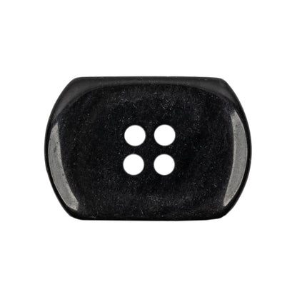 Italian Smoky Iridescent Rectangular 4-Hole Plastic Button - 44L/28mm Detail