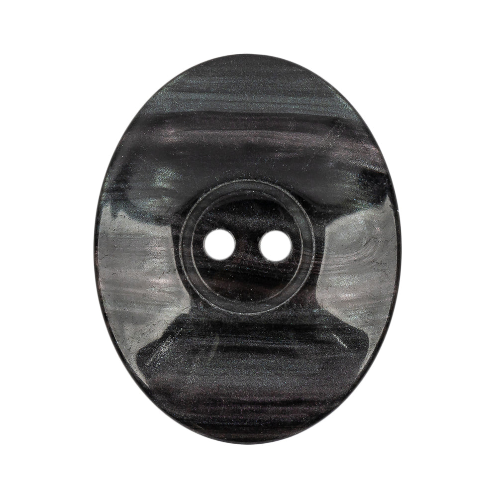 Smoky Sunset Striated Iridescent 2-Hole Oval Button - 54L/34mm