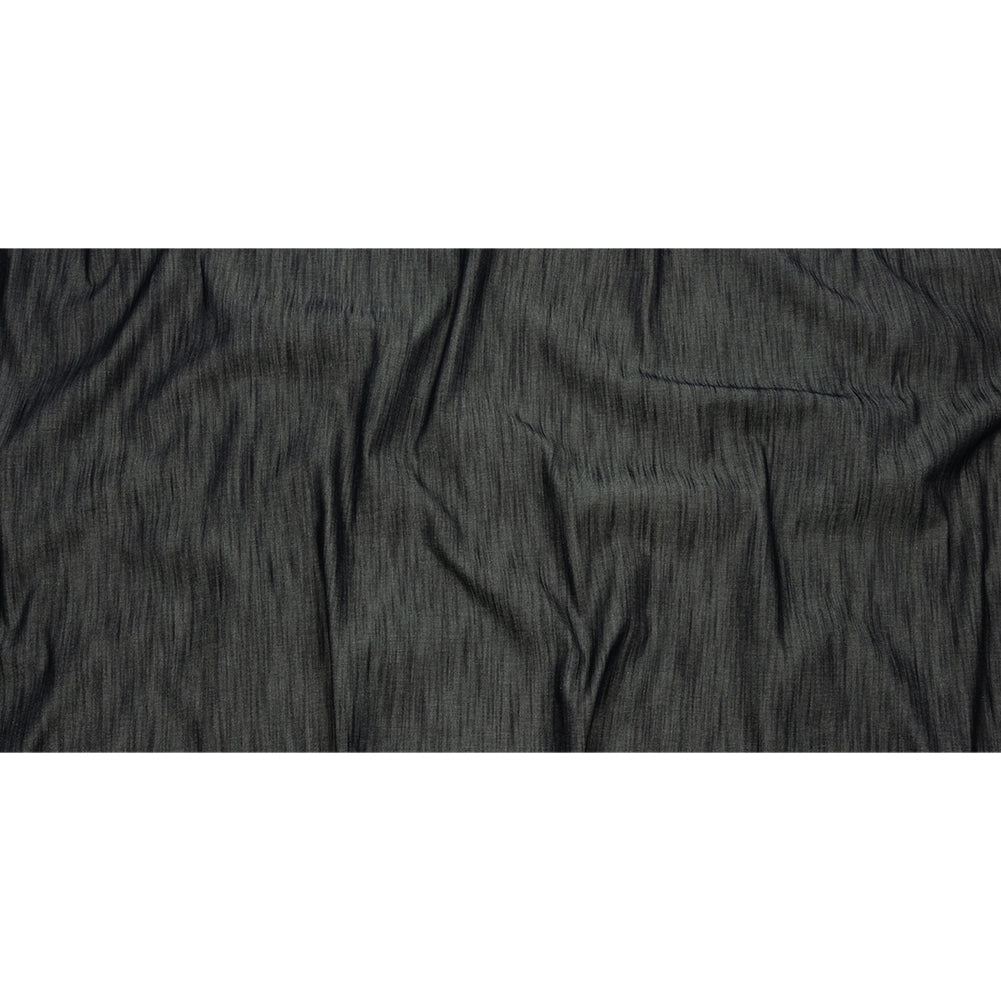 Italian Muted Indigo Striated Lightweight Cotton Denim Full