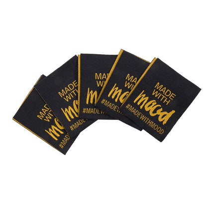 Made with Mood Sew-in Woven Labels - 25 Pieces Folded