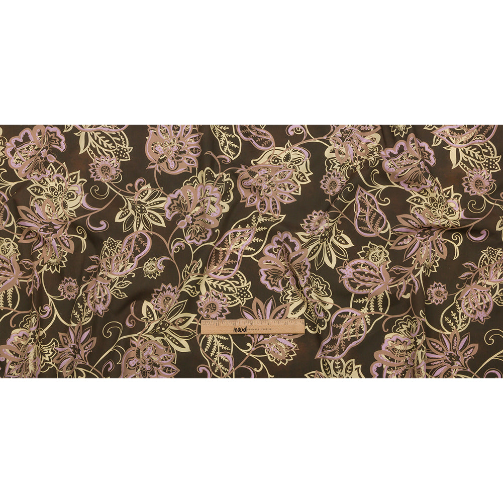 Cotton Poplin Print - Olive, Yellow and Lavender Floral - Mood Exclusive Floral Mirage Full