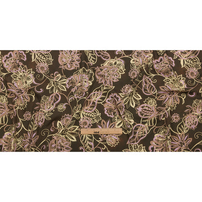 Cotton Poplin Print - Olive, Yellow and Lavender Floral - Mood Exclusive Floral Mirage Full