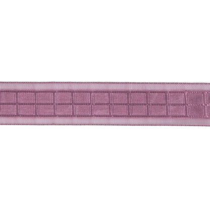 Amaranth Squares and Sheer Borders Ribbon - 0.5625" Detail