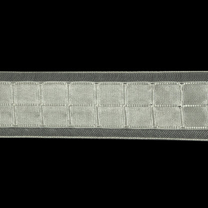 White Squares and Sheer Borders Ribbon - 1" Detail