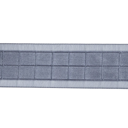 Gray Squares and Sheer Borders Ribbon - 1" Detail