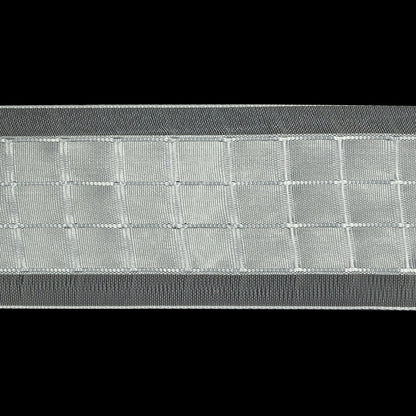 White Squares and Sheer Borders Ribbon - 36mm Detail