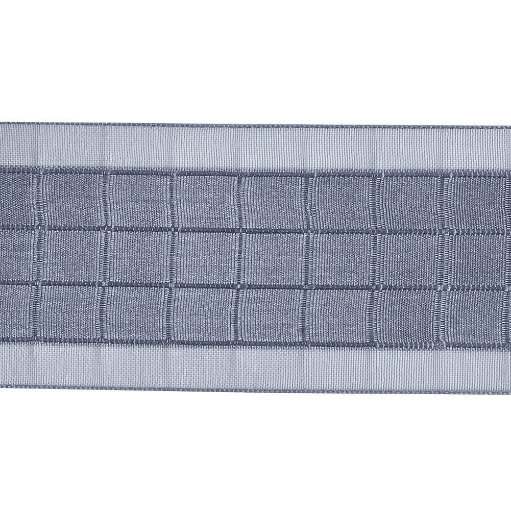 Gray Squares and Sheer Borders Ribbon - 36mm Detail