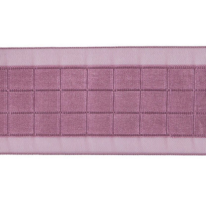 Amaranth Squares and Sheer Borders Ribbon - 36mm Detail