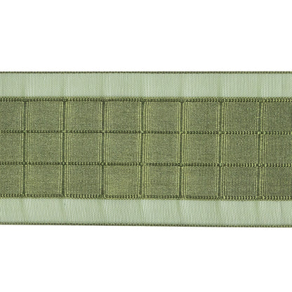 Moss Squares and Sheer Borders Ribbon - 36mm Detail