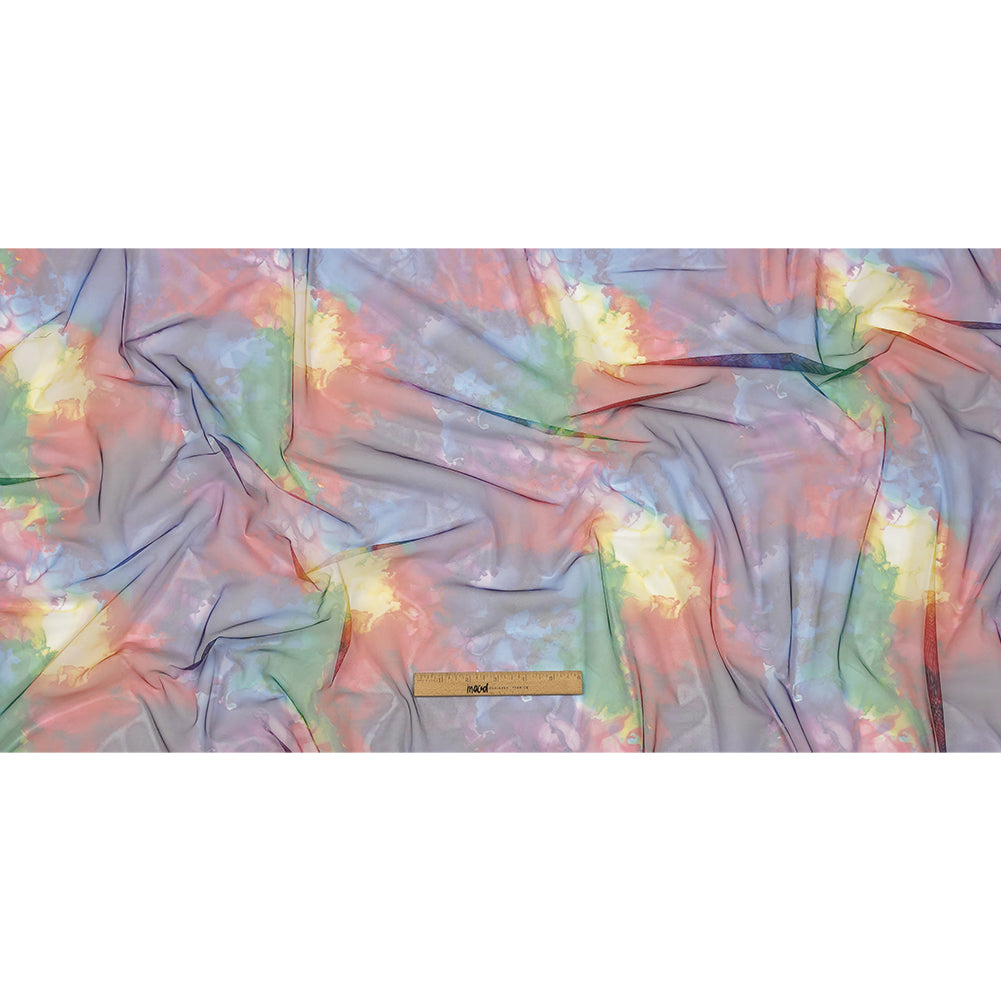 Rainbow Splash Watercolor Printed Tulle - Full