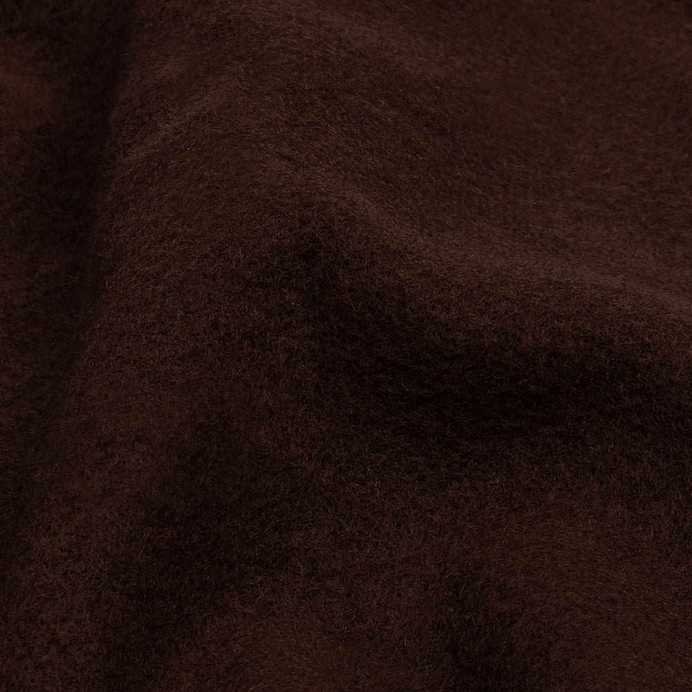 Wool and Cashmere Coating Made in Italy - Chocolate - Alberini Collection - Detail