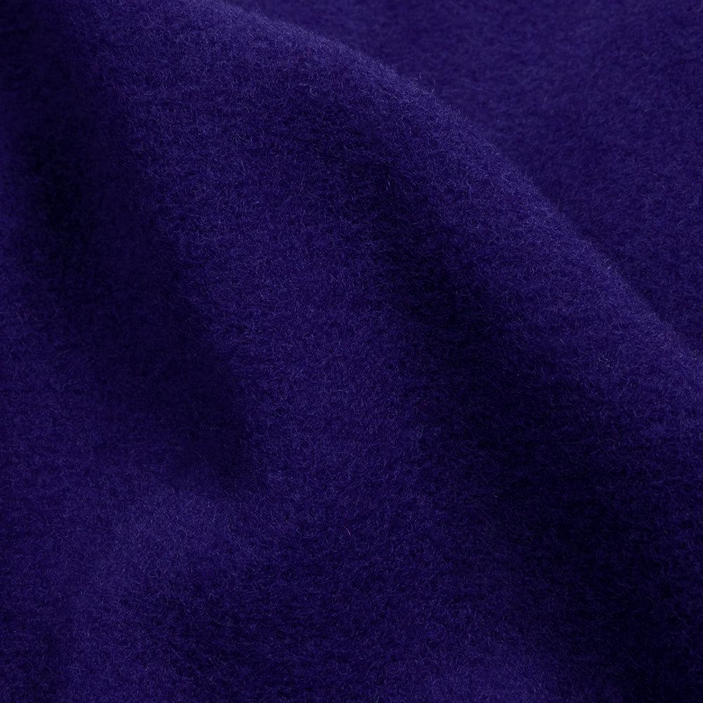 Wool and Cashmere Coating Made in Italy - Blue Violet - Alberini Collection - Detail