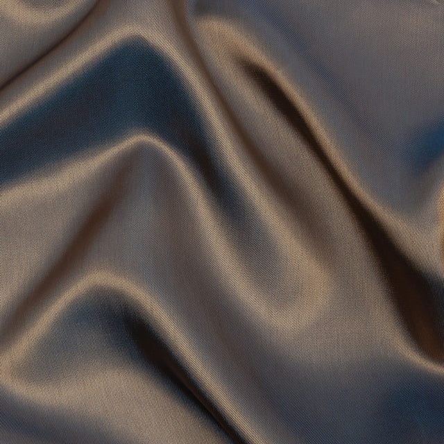 Iridescent Twill Lining - Blue and Beige
