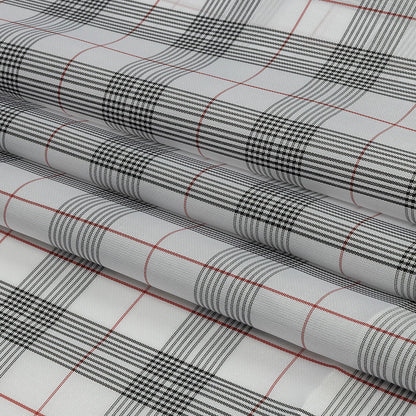 White, Black and Red Plaid Lining