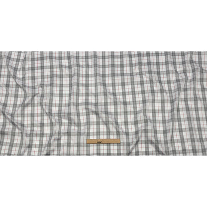 White, Black and Red Plaid Lining