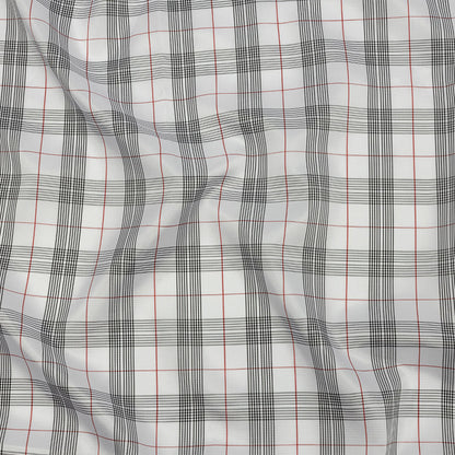 White, Black and Red Plaid Lining