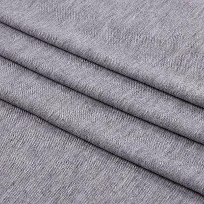 Heathered Gray Stretch Rayon Jersey Folded