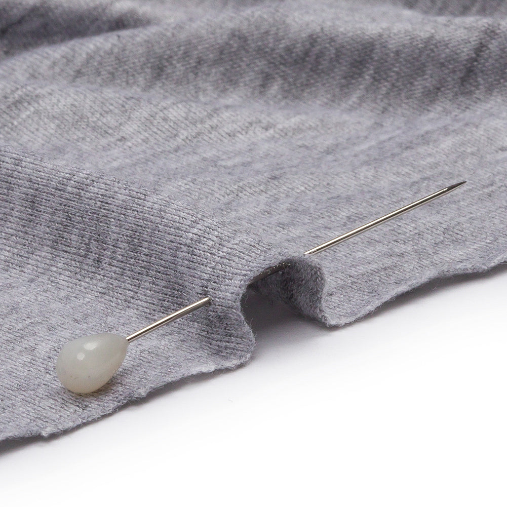 Heathered Gray Stretch Rayon Jersey Detail