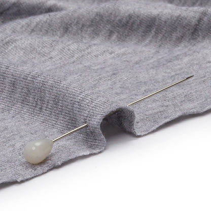Heathered Gray Stretch Rayon Jersey Detail