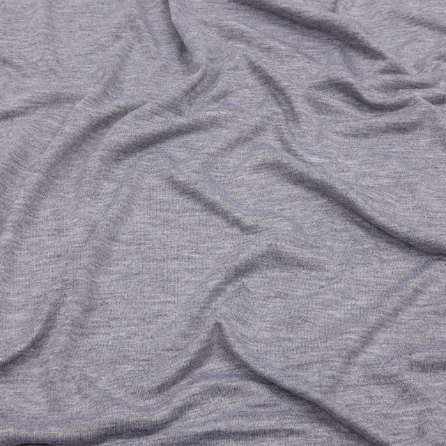 Heathered Gray Stretch Rayon Jersey