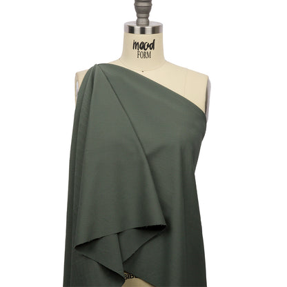 Olive Diamond Stretch Polyester Pique Detail
