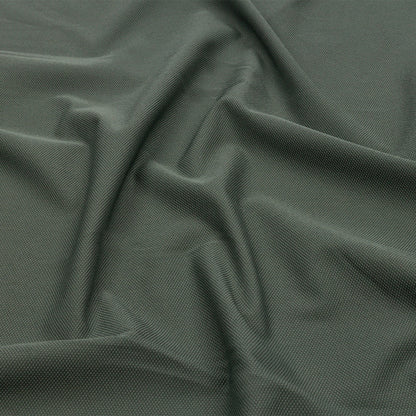 Olive Diamond Stretch Polyester Pique