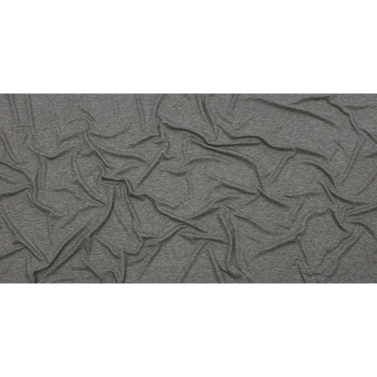 Heathered Gray Stretch Rayon 2x2 Rib Knit Full