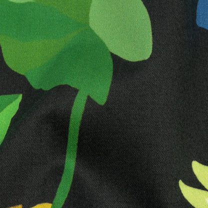 Mood Exclusive Black Highrise Blooms Stretch Cotton Sateen Folded