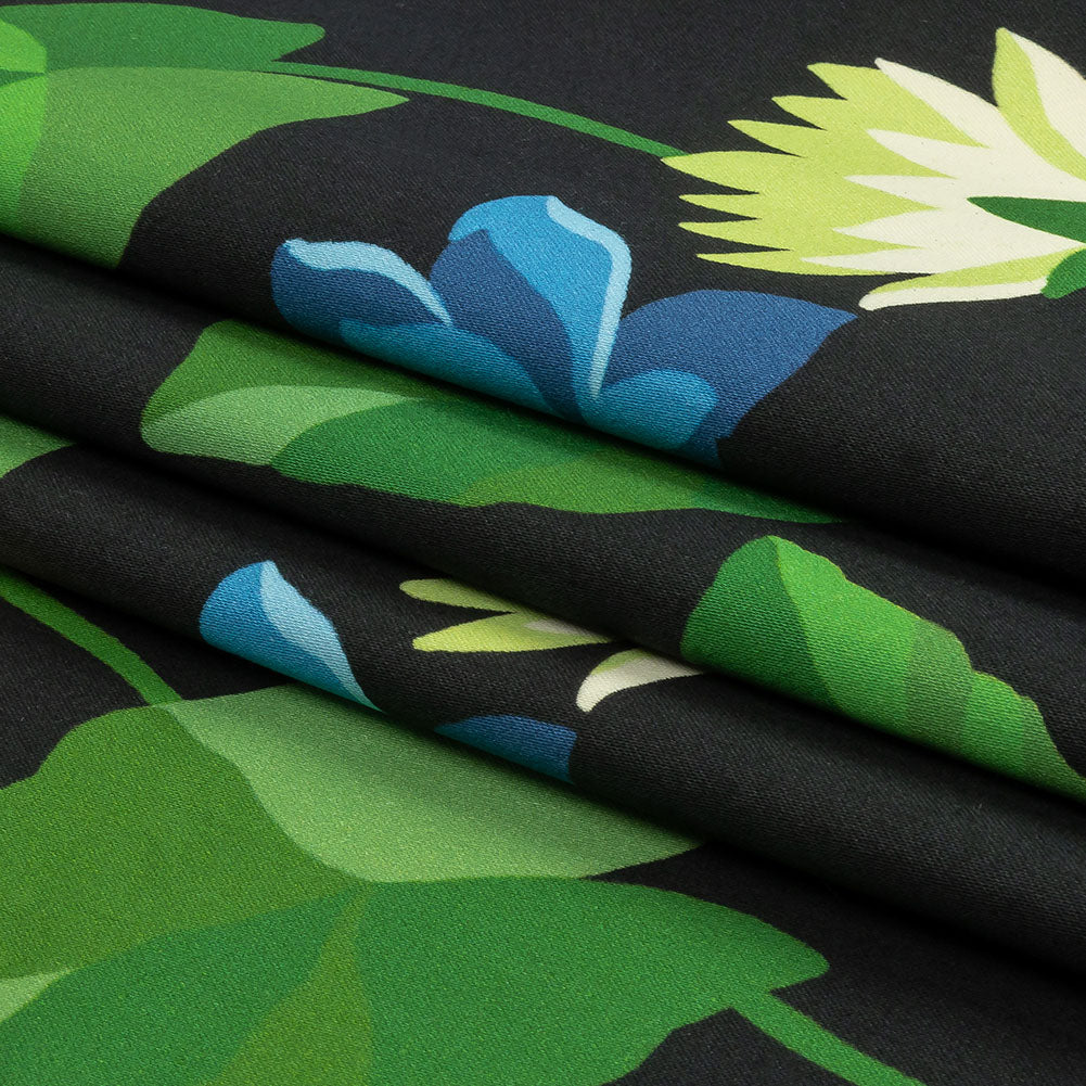 Mood Exclusive Black Highrise Blooms Stretch Cotton Sateen Full