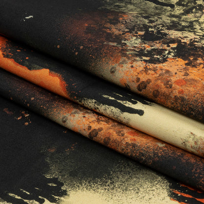Mood Exclusive Orange Street Art Splash Stretch Cotton Sateen Folded